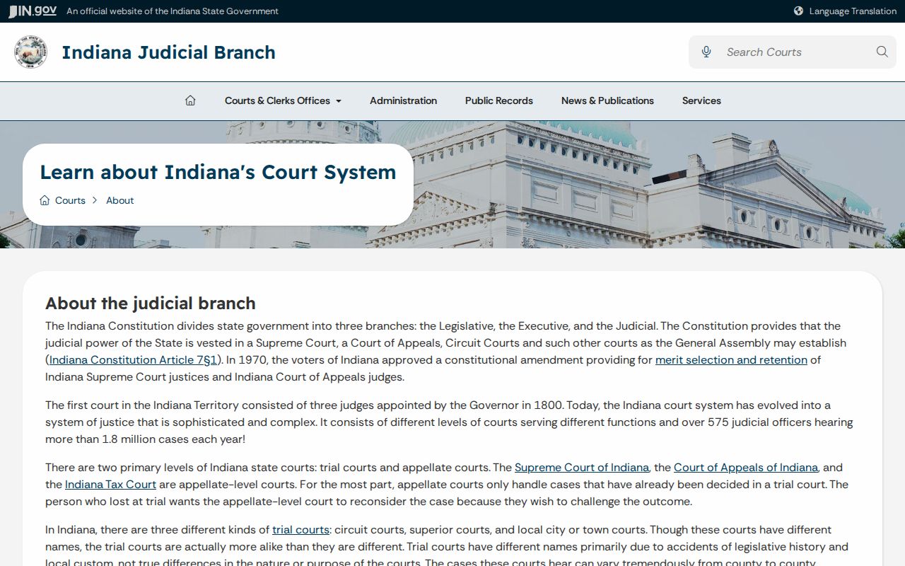 Morgan County arrest warrants and Indiana court structure