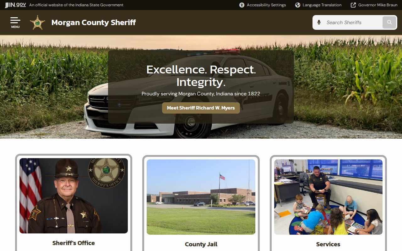 Morgan County warrant records official Sheriff service navigation